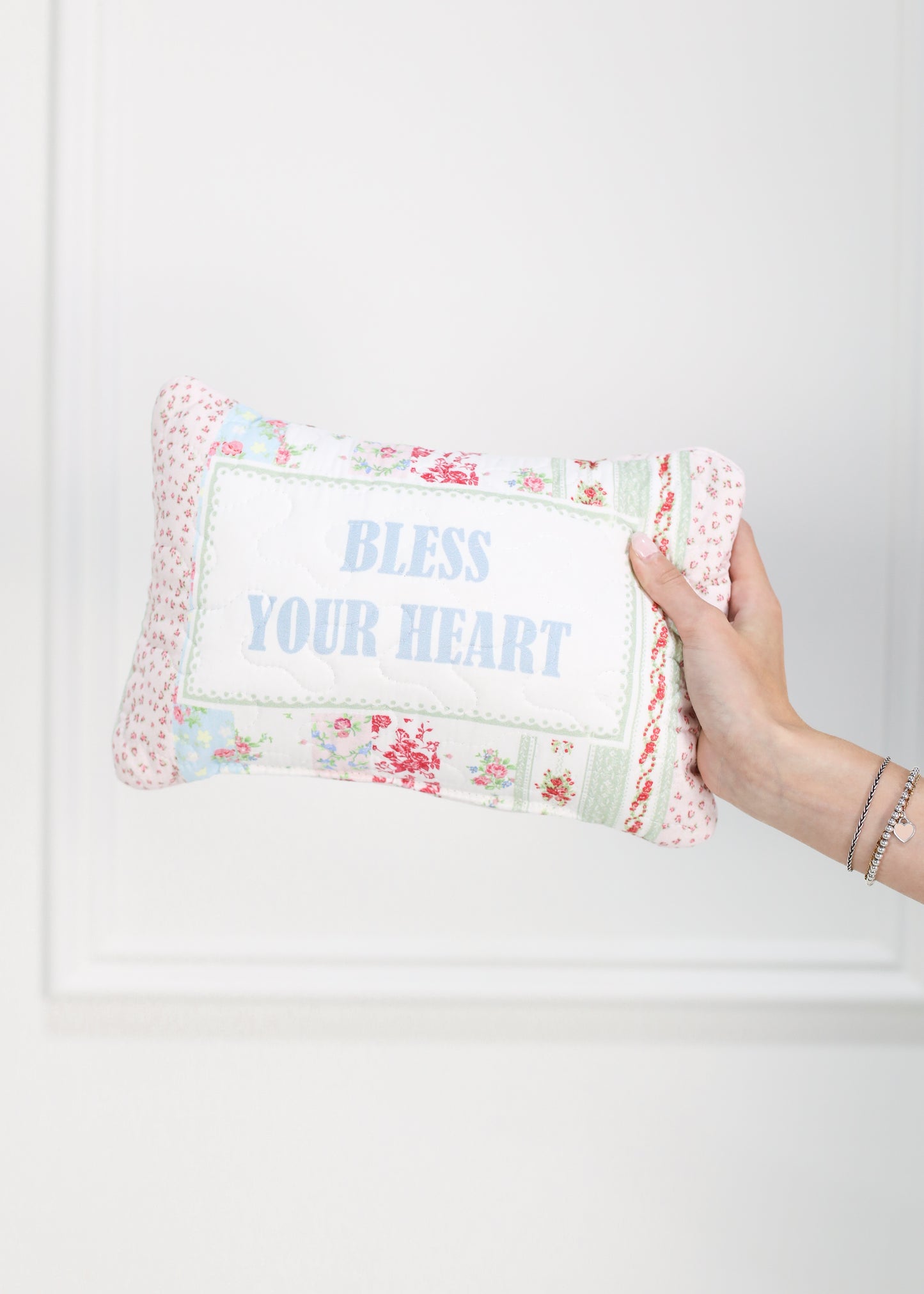 Bless Your Heart Quilted Pillow