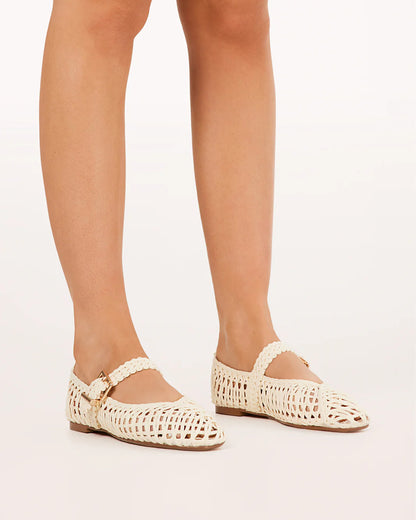 Franky Billini Raffia Flats - Clothe Boutique