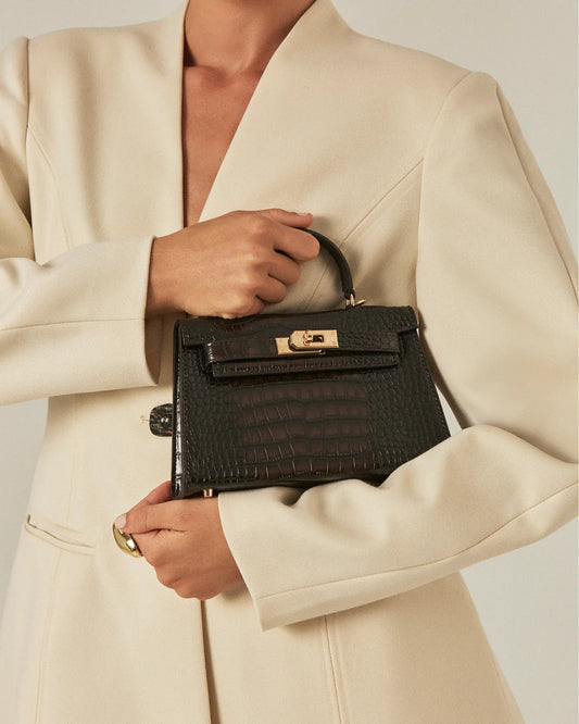 Hariette Dark Cacao Handle Purse