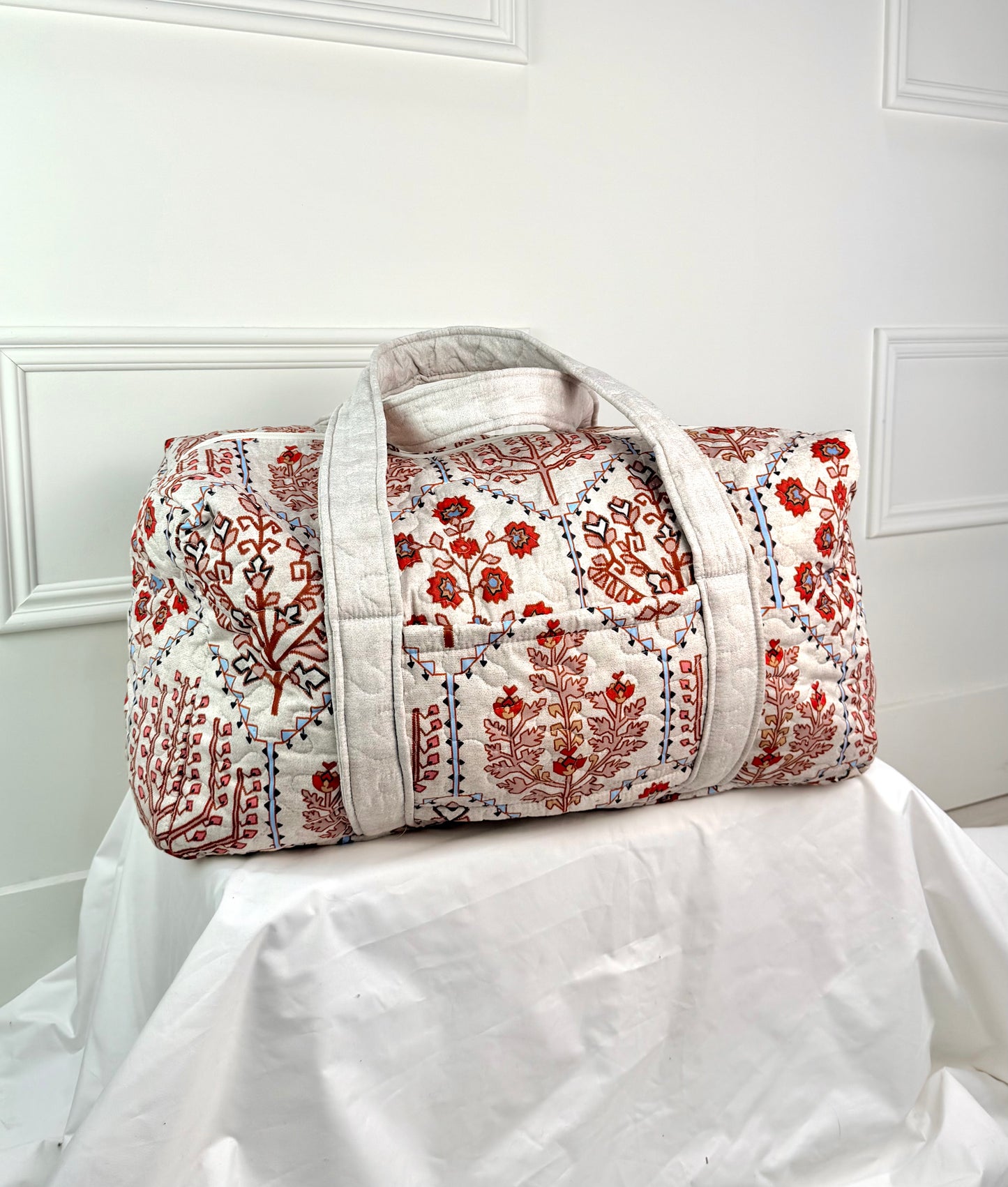 Tavi Sand Patchwork Quilted Duffle Bag