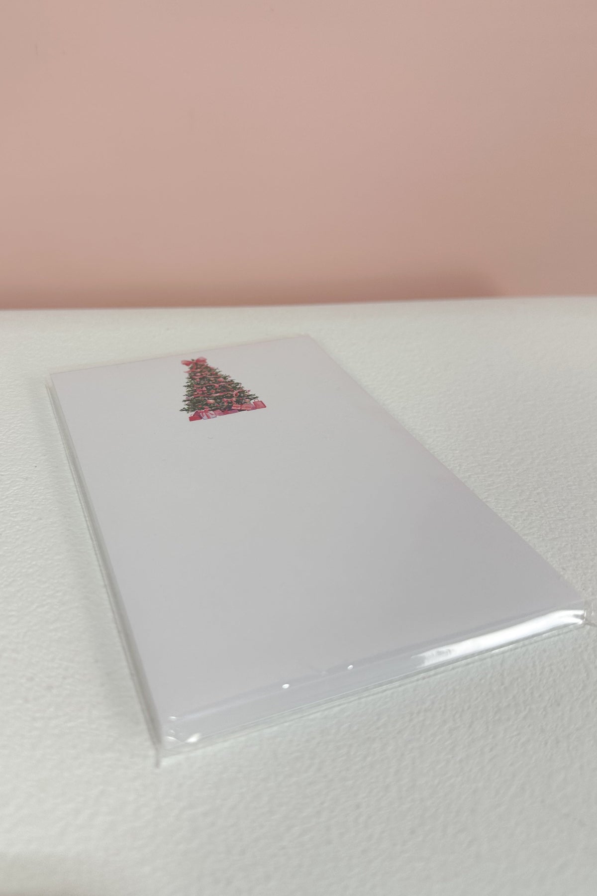 Pink Christmas Tree Notepad