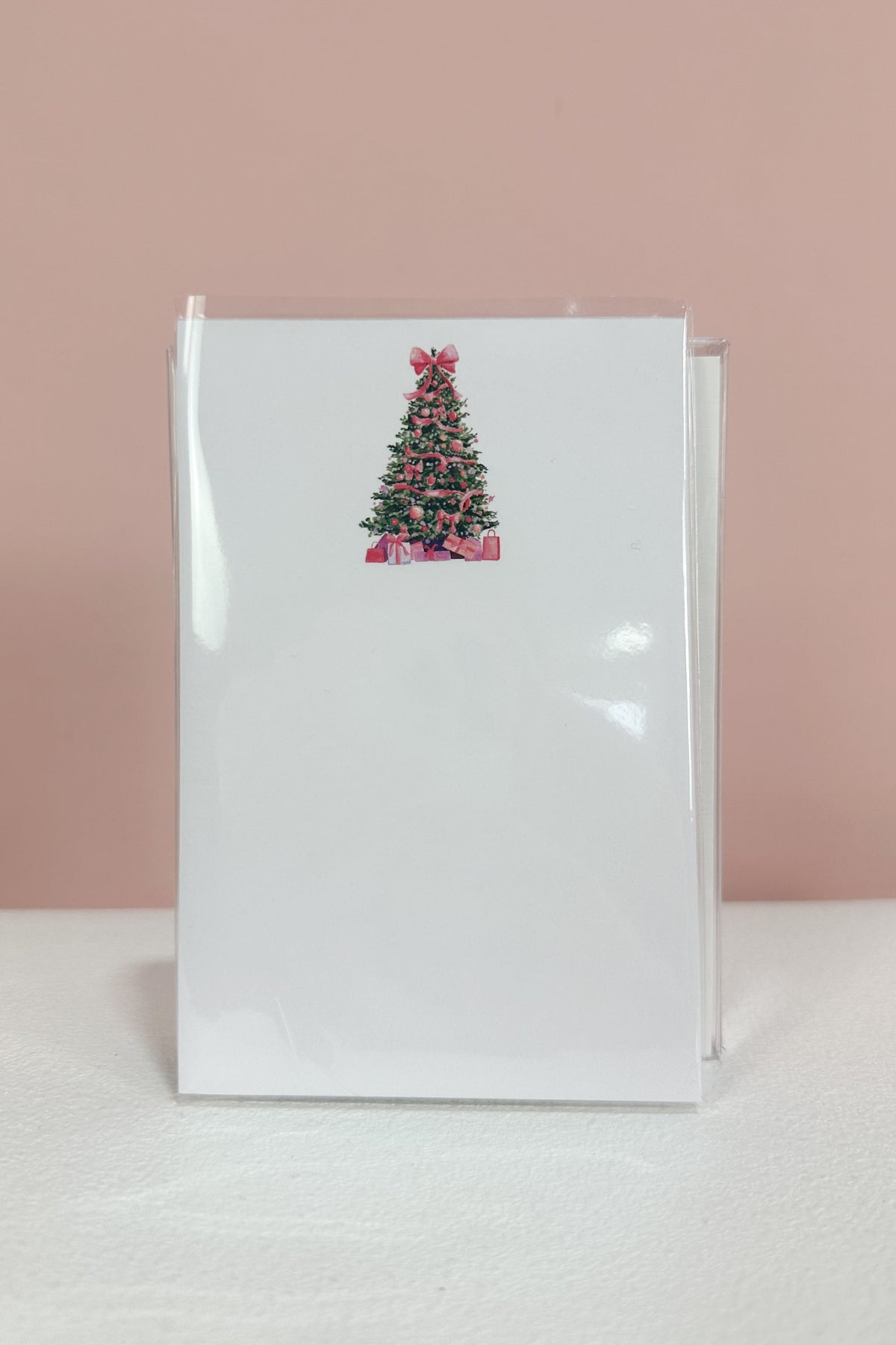 Pink Christmas Tree Notepad