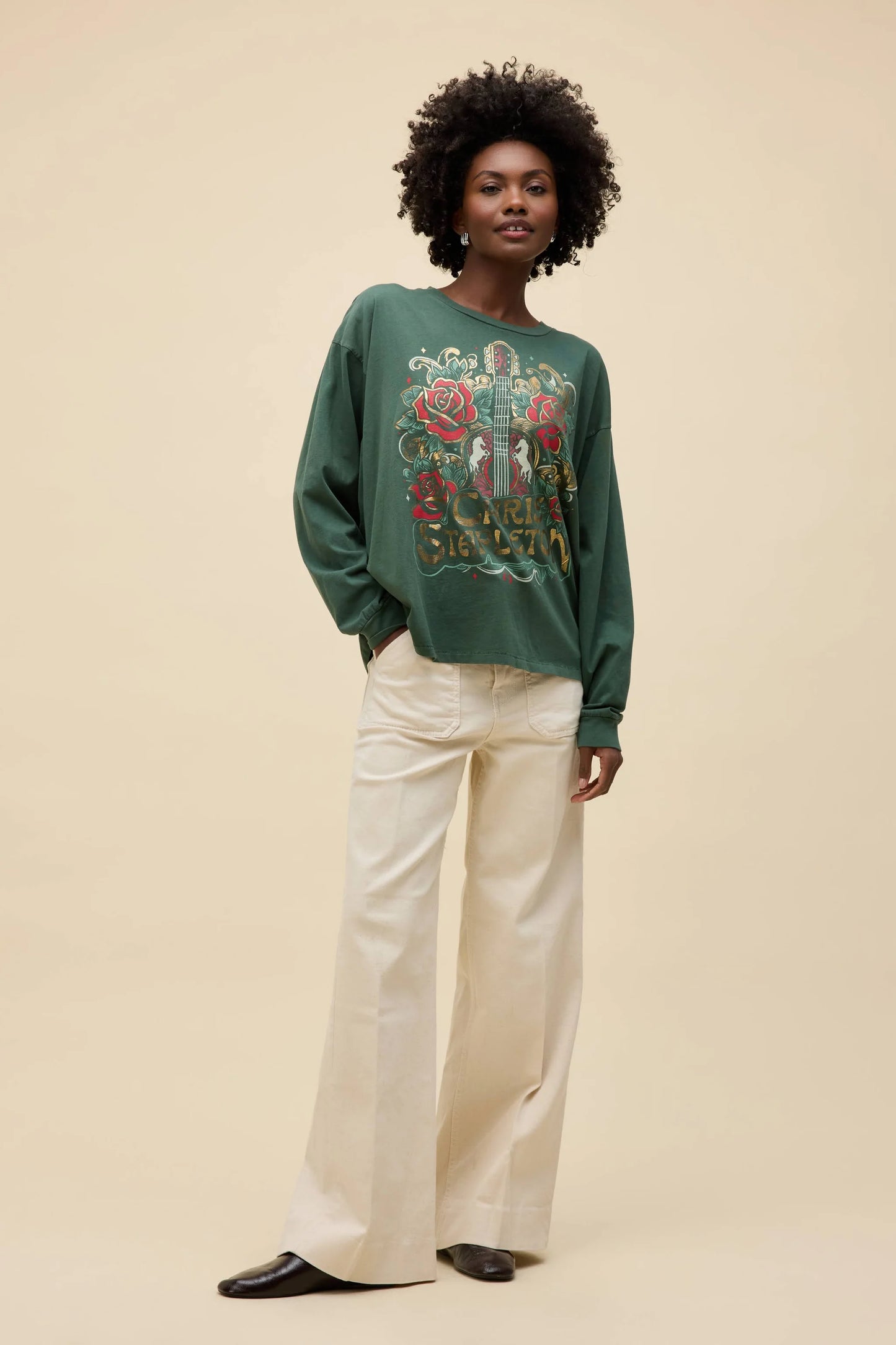 Chris Stapleton Guitar & Roses Merch Tee