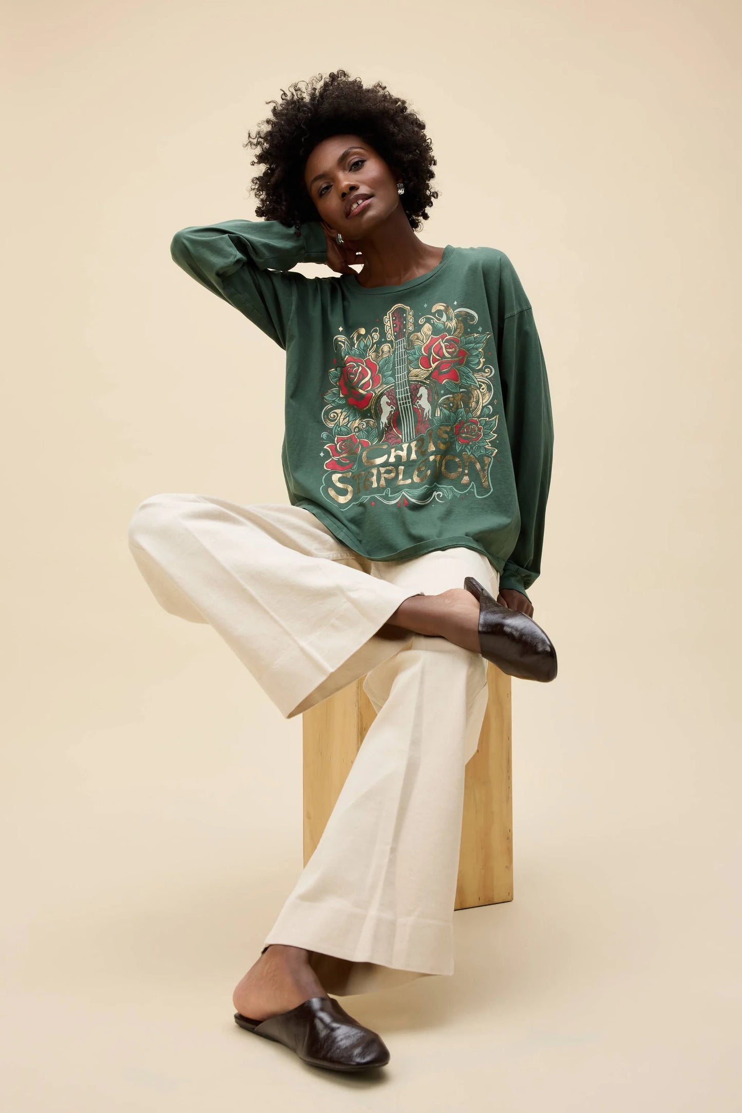 Chris Stapleton Guitar & Roses Merch Tee