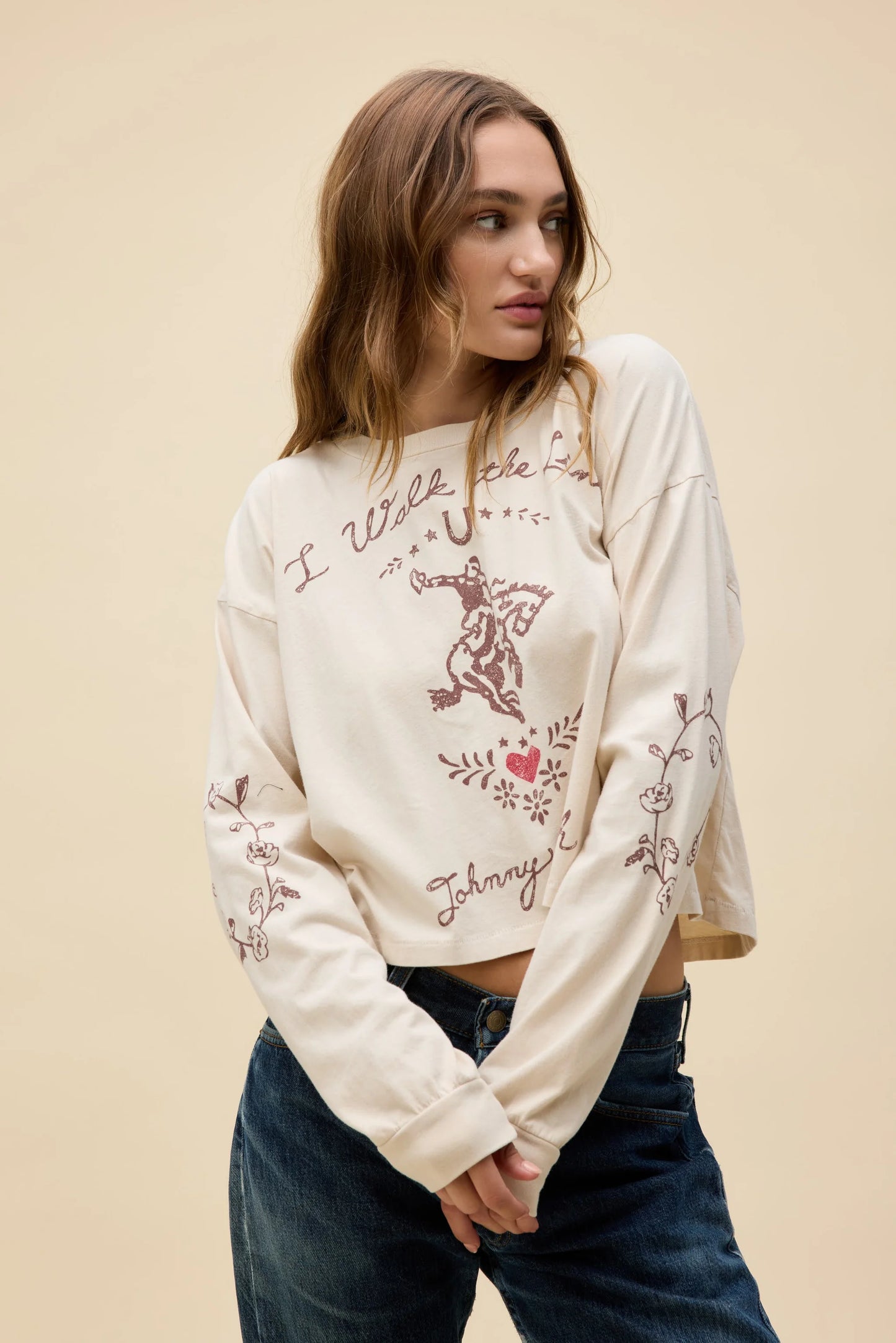 Johnny Cash Walk The Line Long Sleeve