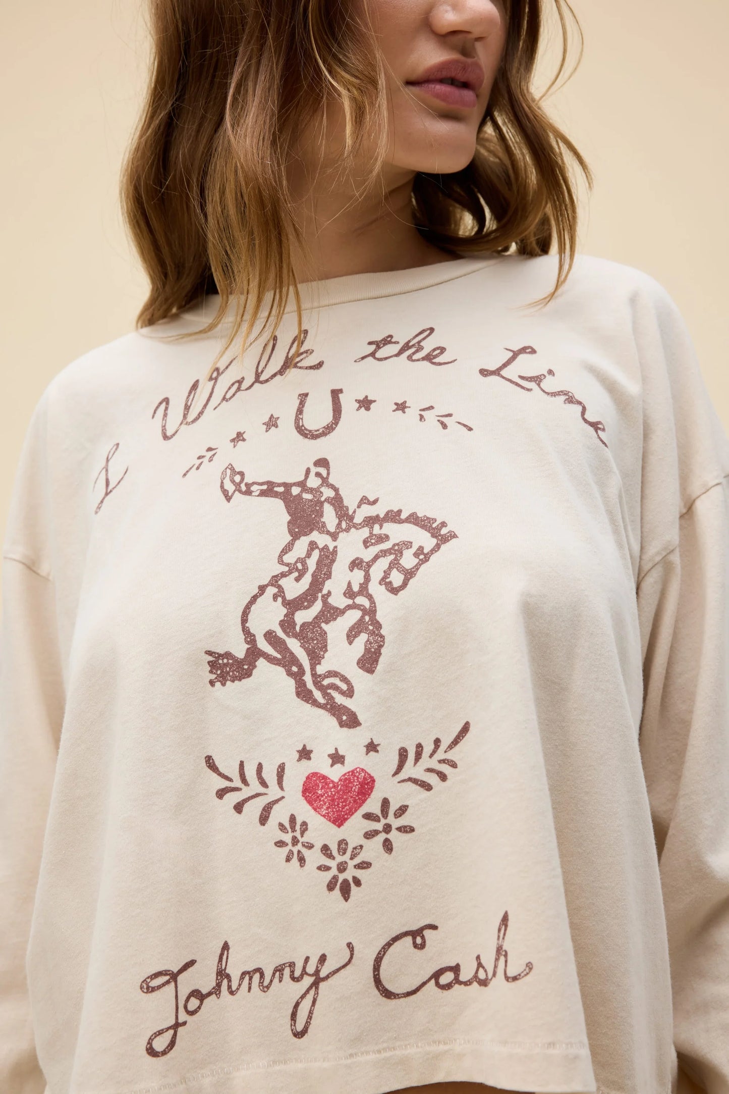 Johnny Cash Walk The Line Long Sleeve