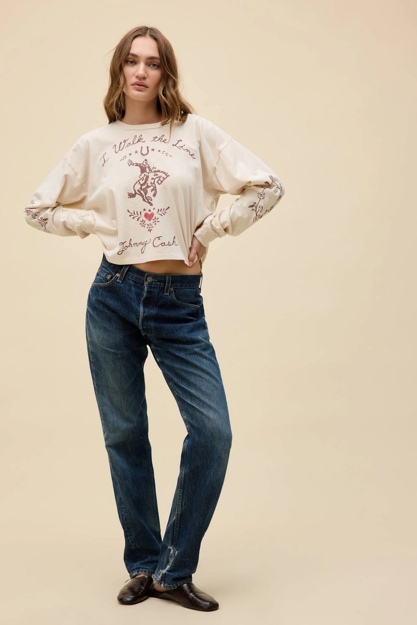 Johnny Cash Walk The Line Long Sleeve