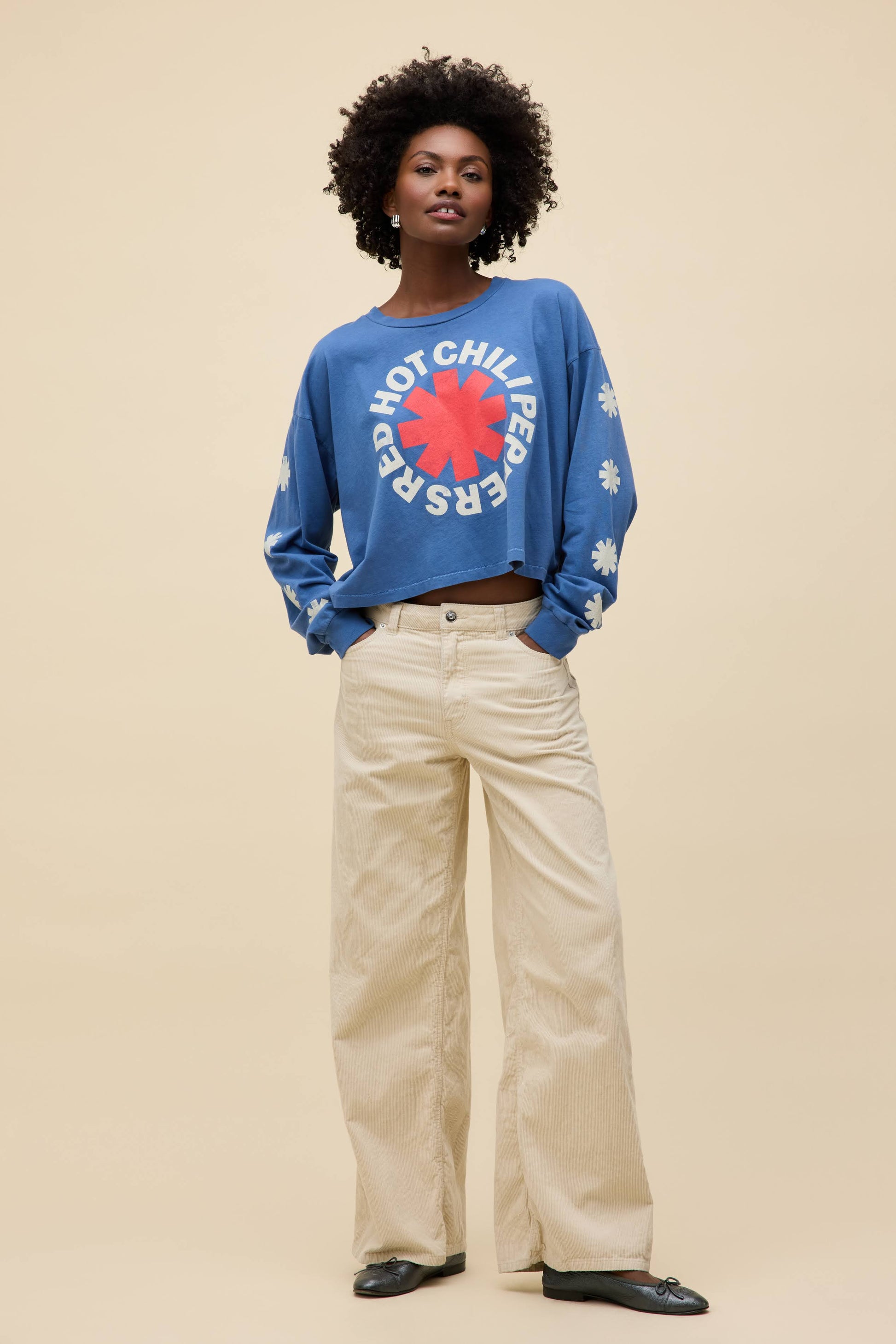 Red Hot Chili Peppers Asterisks Long Sleeve Top - Clothe Boutique
