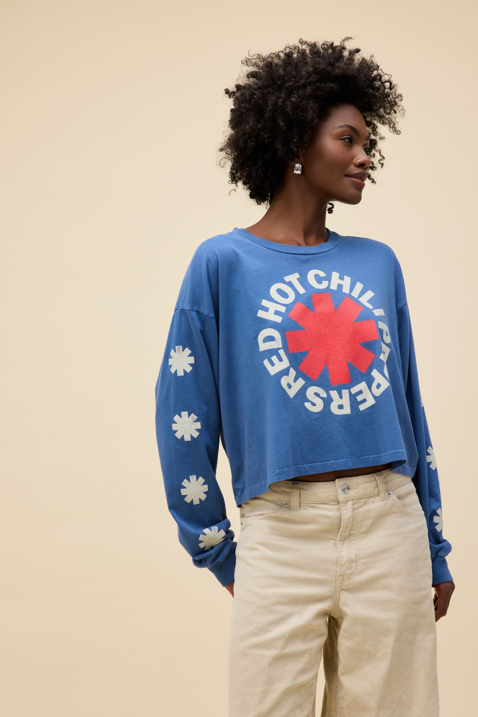 Red Hot Chili Peppers Asterisks Long Sleeve Top - Clothe Boutique