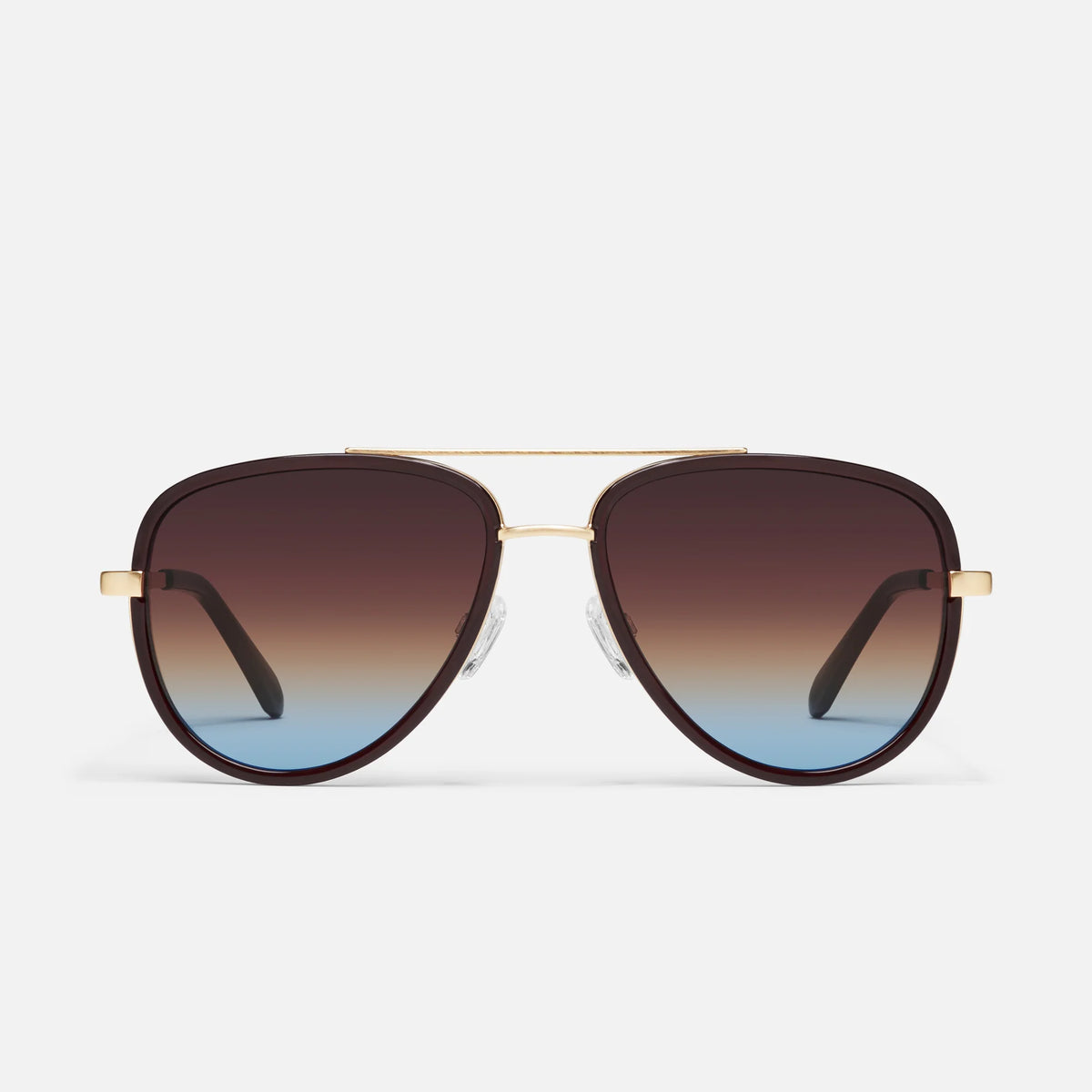 Quay 51m Sunglasses in dark chocolate High Key Twist Quay Sunglasses - Chocolate/Brown Fawn  main image 2