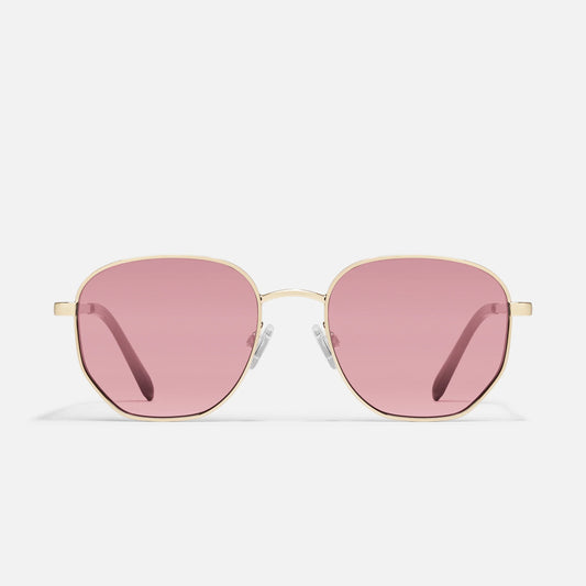 Big Time Quay Sunglasses - Gold/Peony