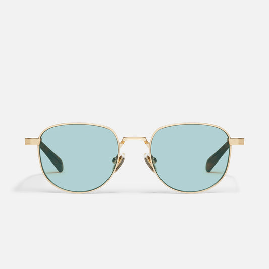 Born Ready Quay Sunglasses Gold/Aqua - Clothe Boutique