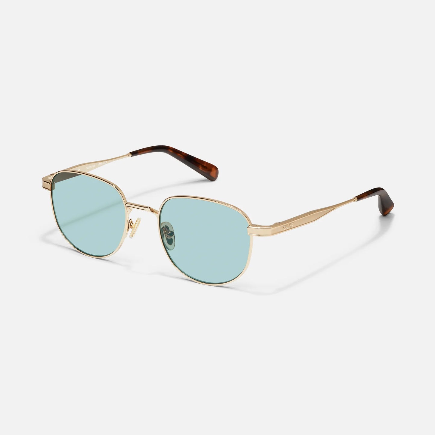 Born Ready Quay Sunglasses Gold/Aqua - Clothe Boutique