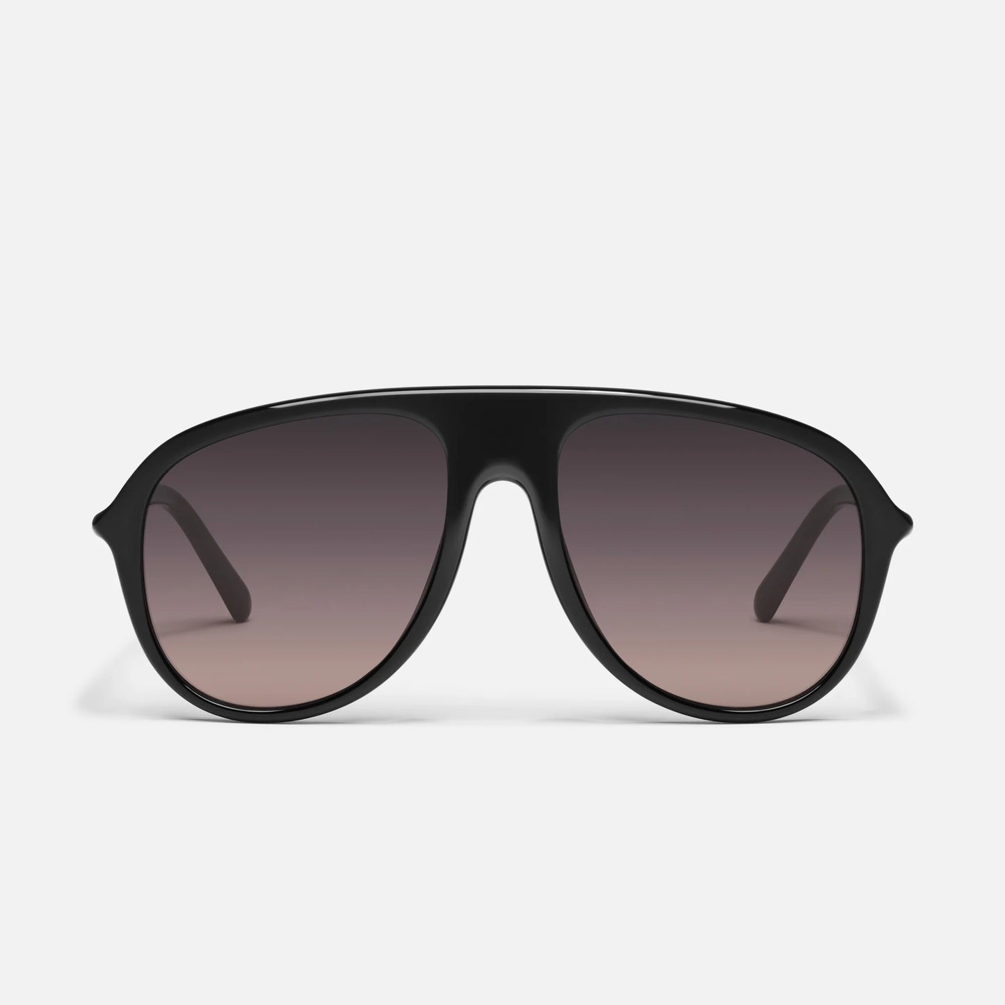 Chart Topper Quay Sunglasses - Black/Smoke Taupe