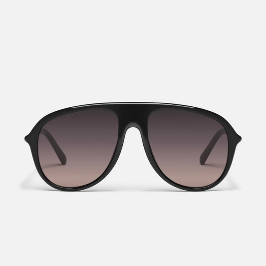 Chart Topper Quay Sunglasses - Black/Smoke Taupe