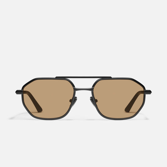 En Route Quay Sunglasses - Matte Black/Tan