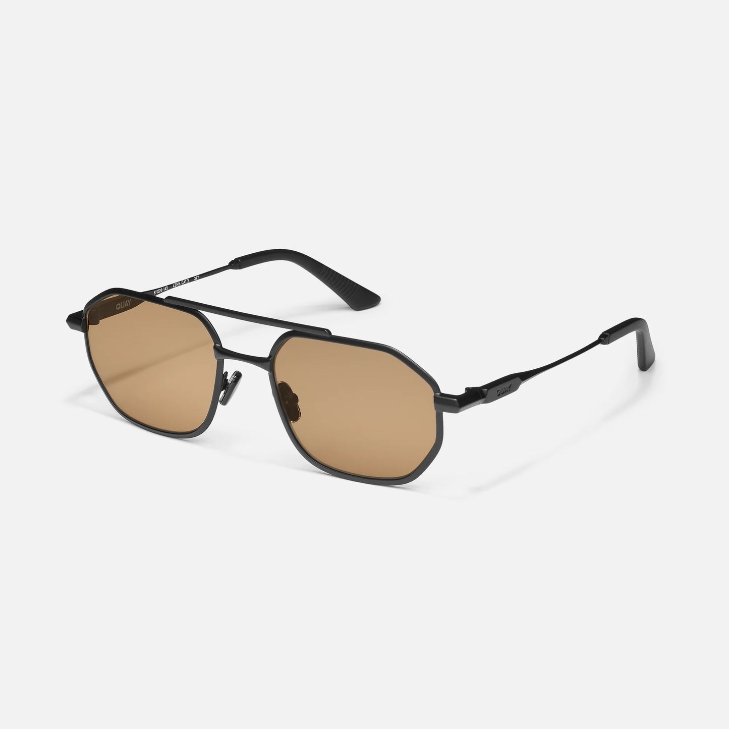 En Route Quay Sunglasses - Matte Black/Tan