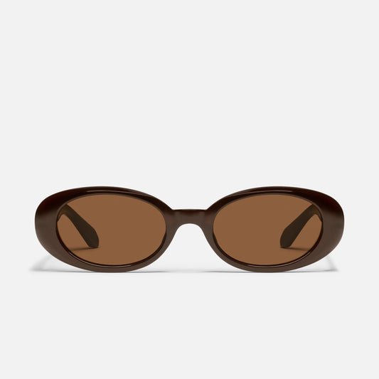 Felt Cute Quay Sunglasses - Chocolate/Brown