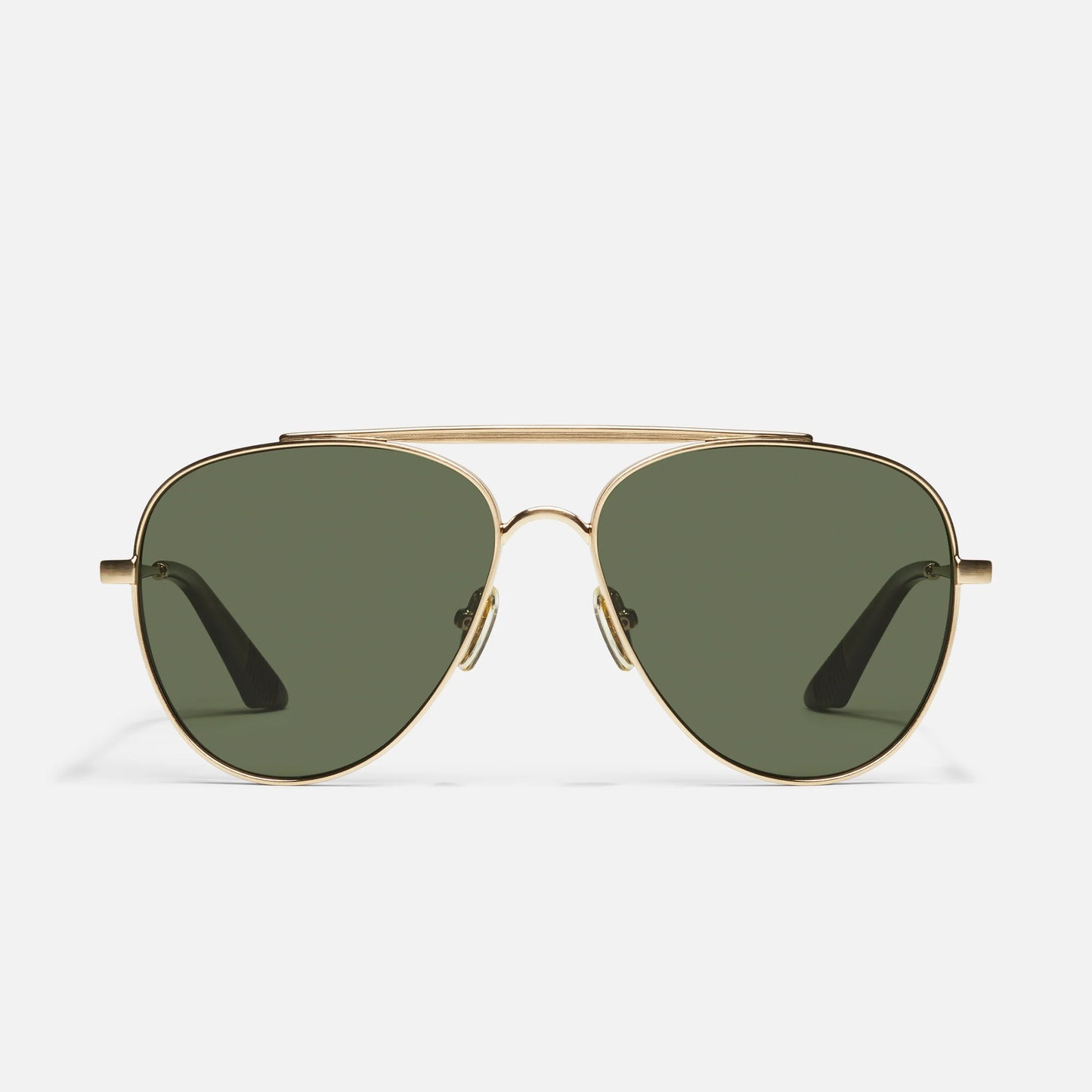 Free Fall Quay Sunglasses - Brushed Gold/Green