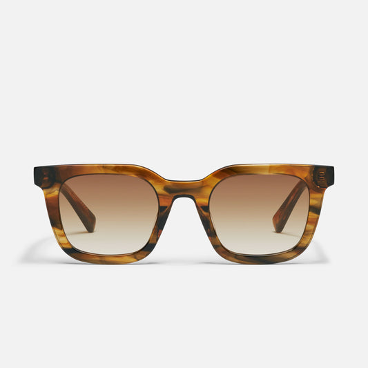 Game Over Quay Sunglasses - Coffee Swirl/Sepia
