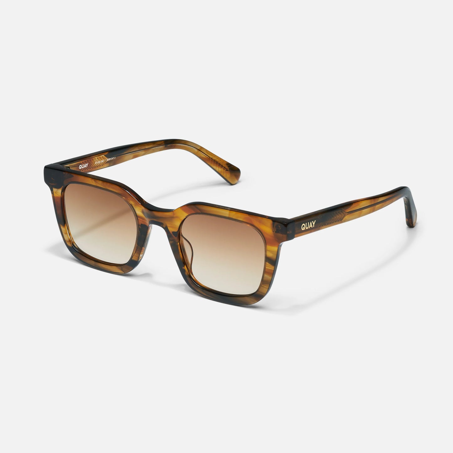 Game Over Quay Sunglasses - Coffee Swirl/Sepia