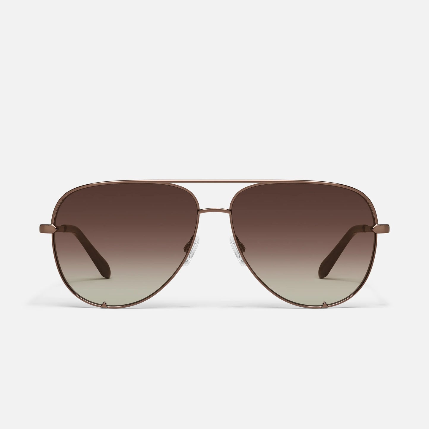 High Key Extra Large Quay Sunglasses - Chocolate/Brown