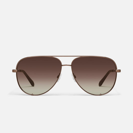 High Key Extra Large Quay Sunglasses - Chocolate/Brown