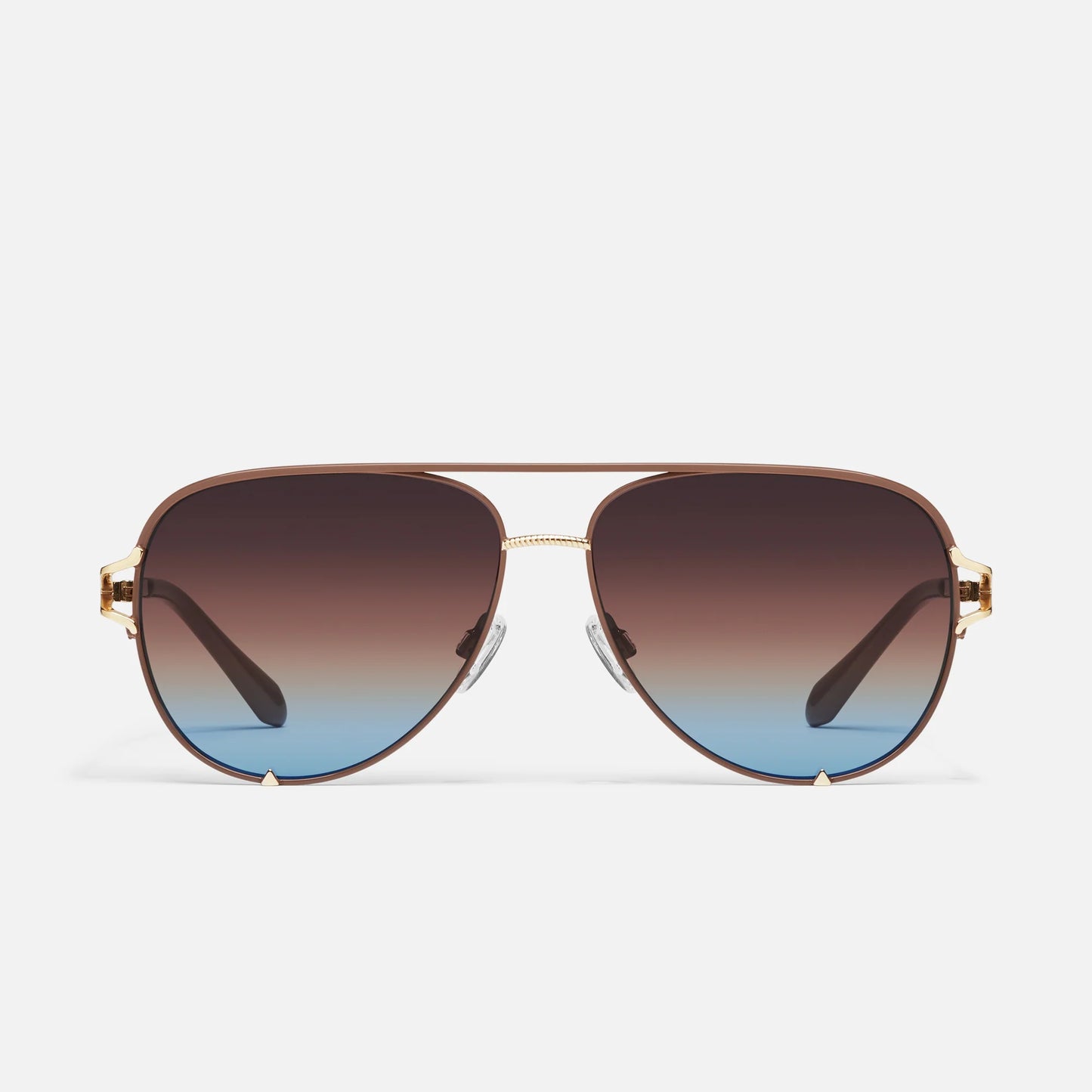 High Key Twist Quay Sunglasses - Doe/Brown Blue