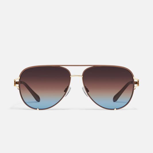 High Key Twist Quay Sunglasses - Doe/Brown Blue