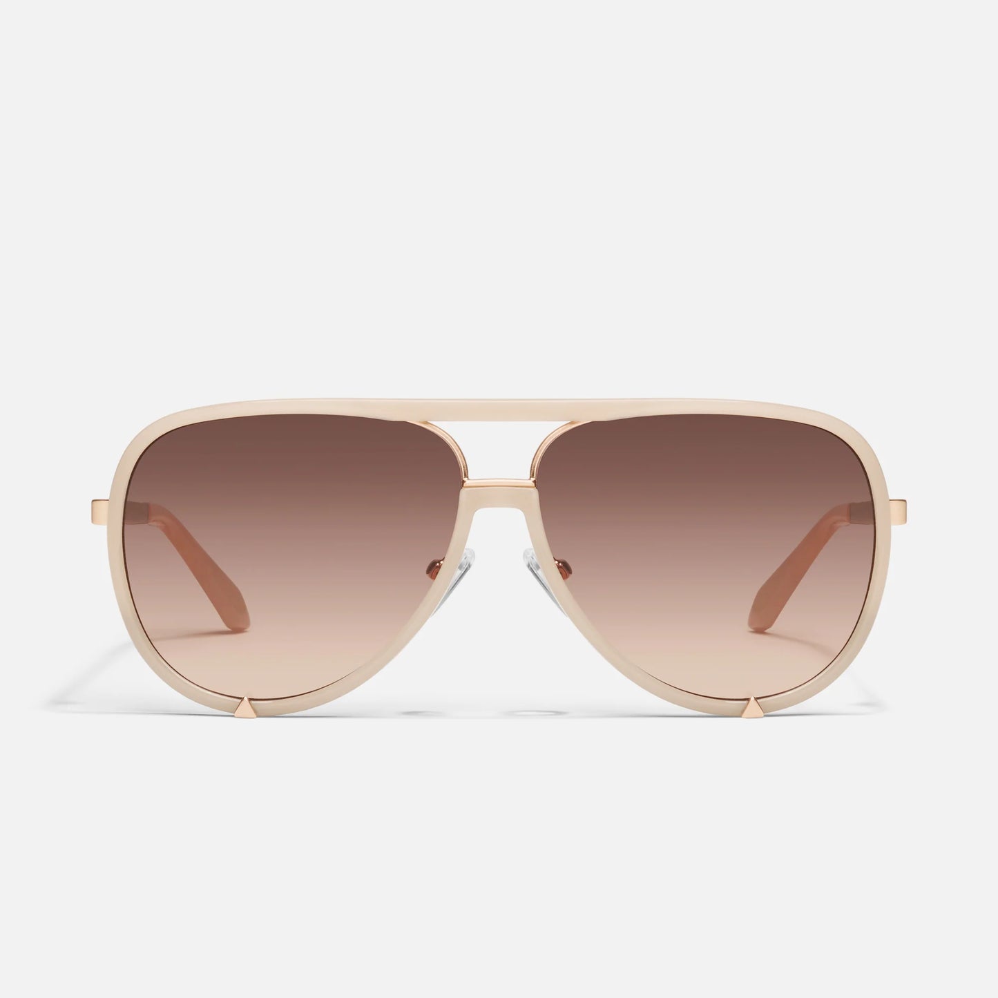 High Profile Quay Sunglasses - Bone/Brown Fawn