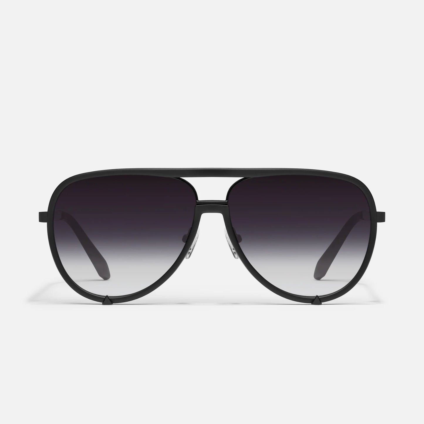 High Profile Quay Sunglasses - Matte Black/Black Fade