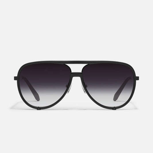 High Profile Quay Sunglasses - Matte Black/Black Fade