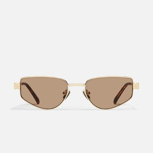 Hit Single Quay Sunglasses - Gold/Tan