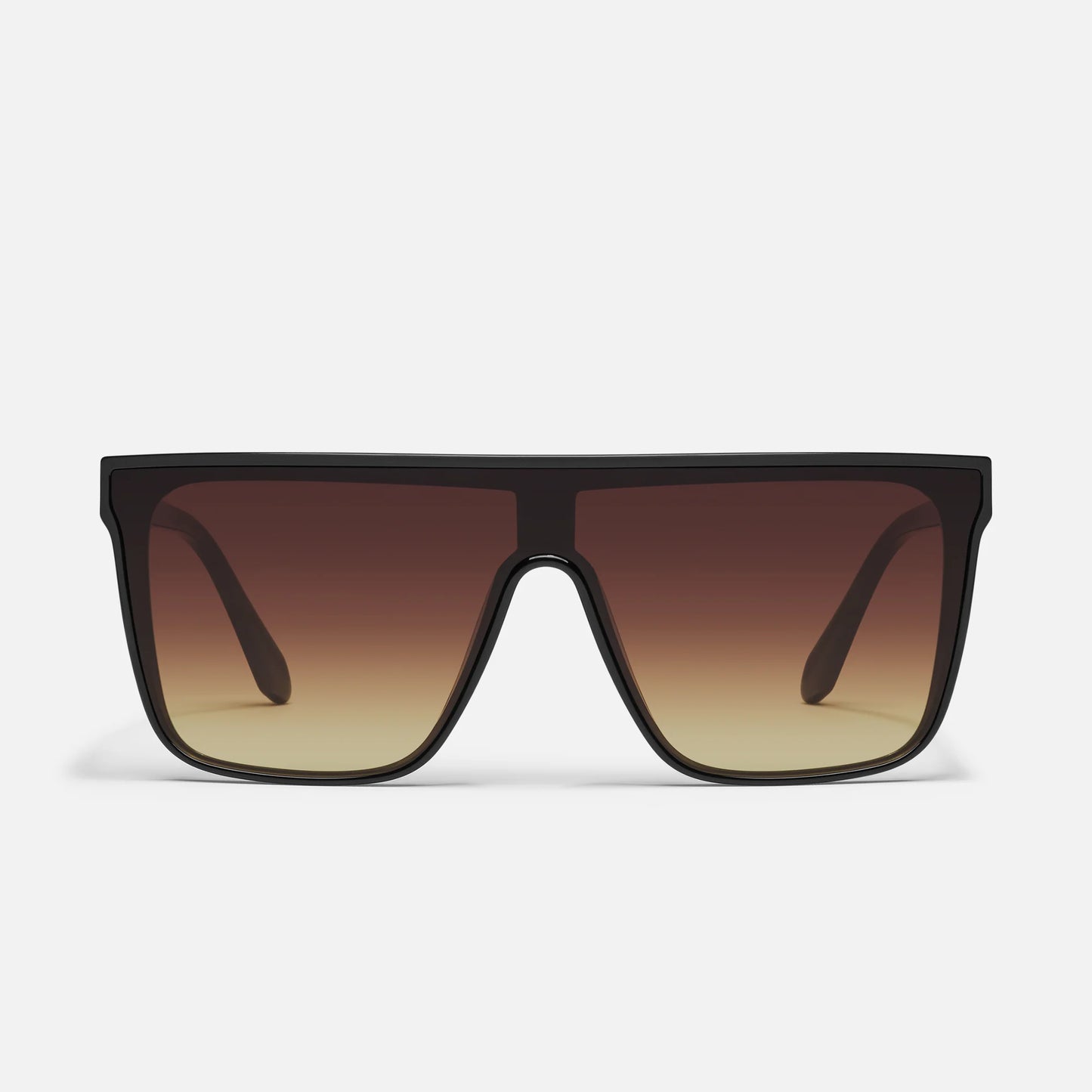 Nightfall Medium Quay Sunglasses - Black/Brown Yellow