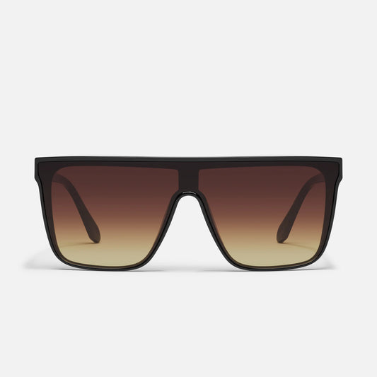 Nightfall Medium Quay Sunglasses - Black/Brown Yellow