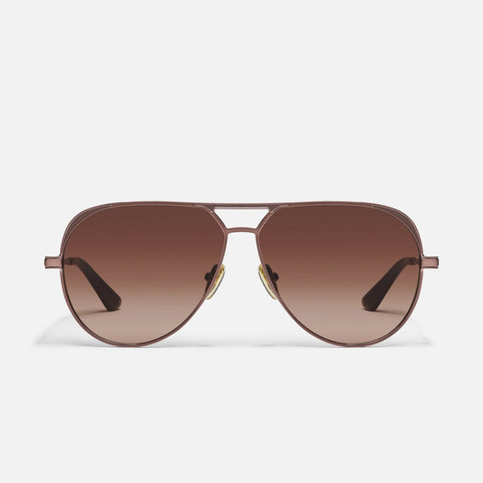 Open Tab Quay Sunglasses - Chocolate/Brown Fawn