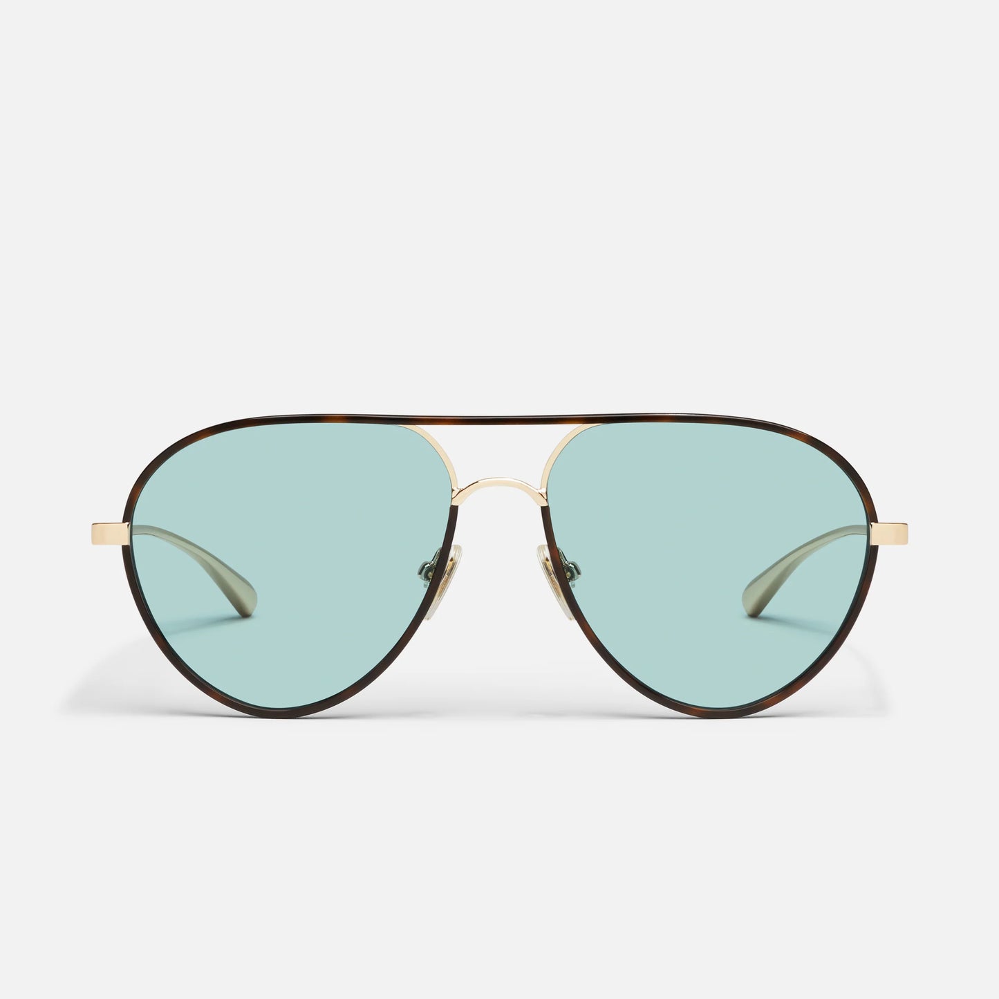 Say Less Quay Sunglasses - Amber Tort/Aqua