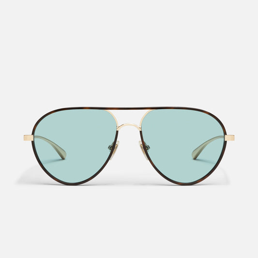 Say Less Quay Sunglasses - Amber Tort/Aqua