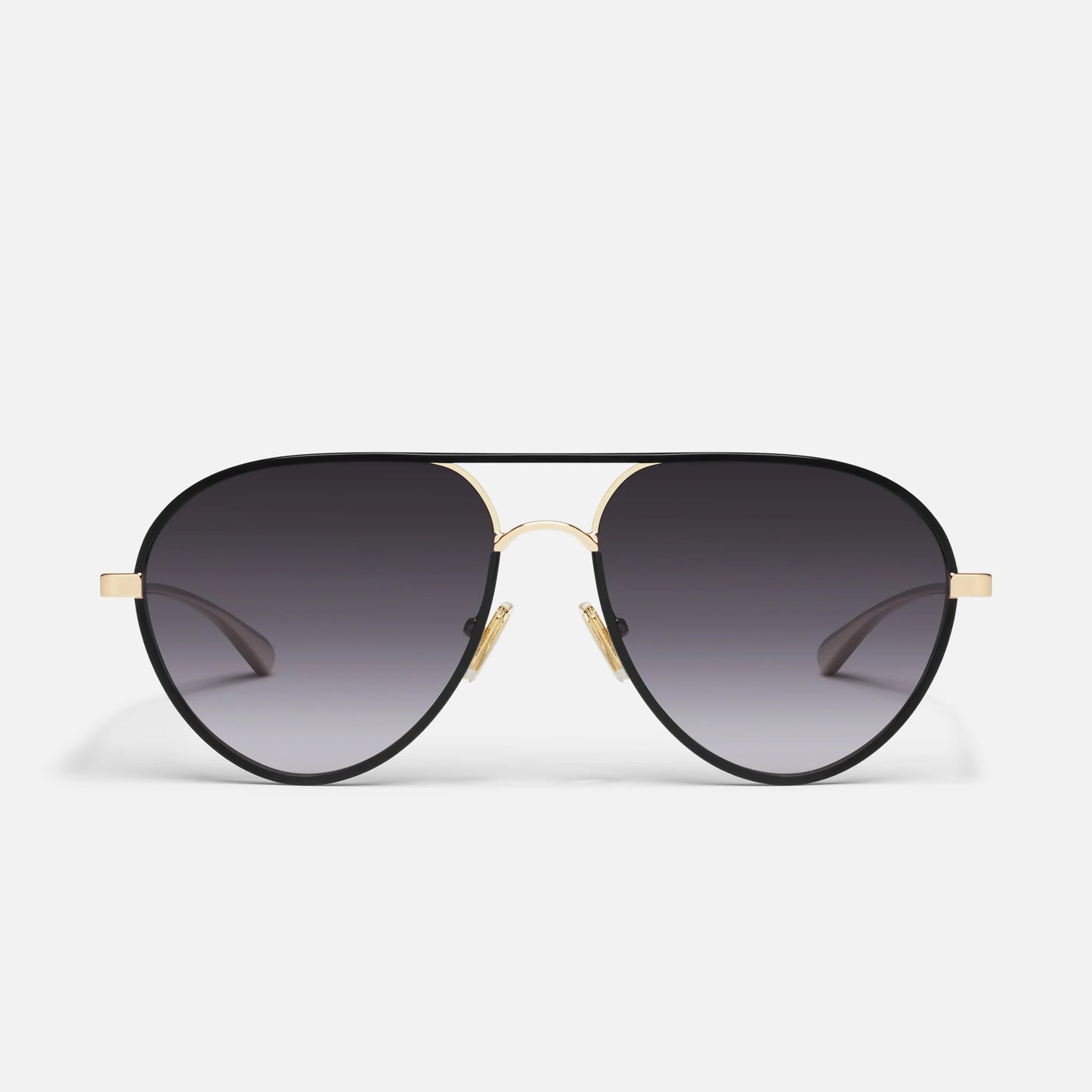 Say Less Quay Sunglasses - Black Gold/Smoke