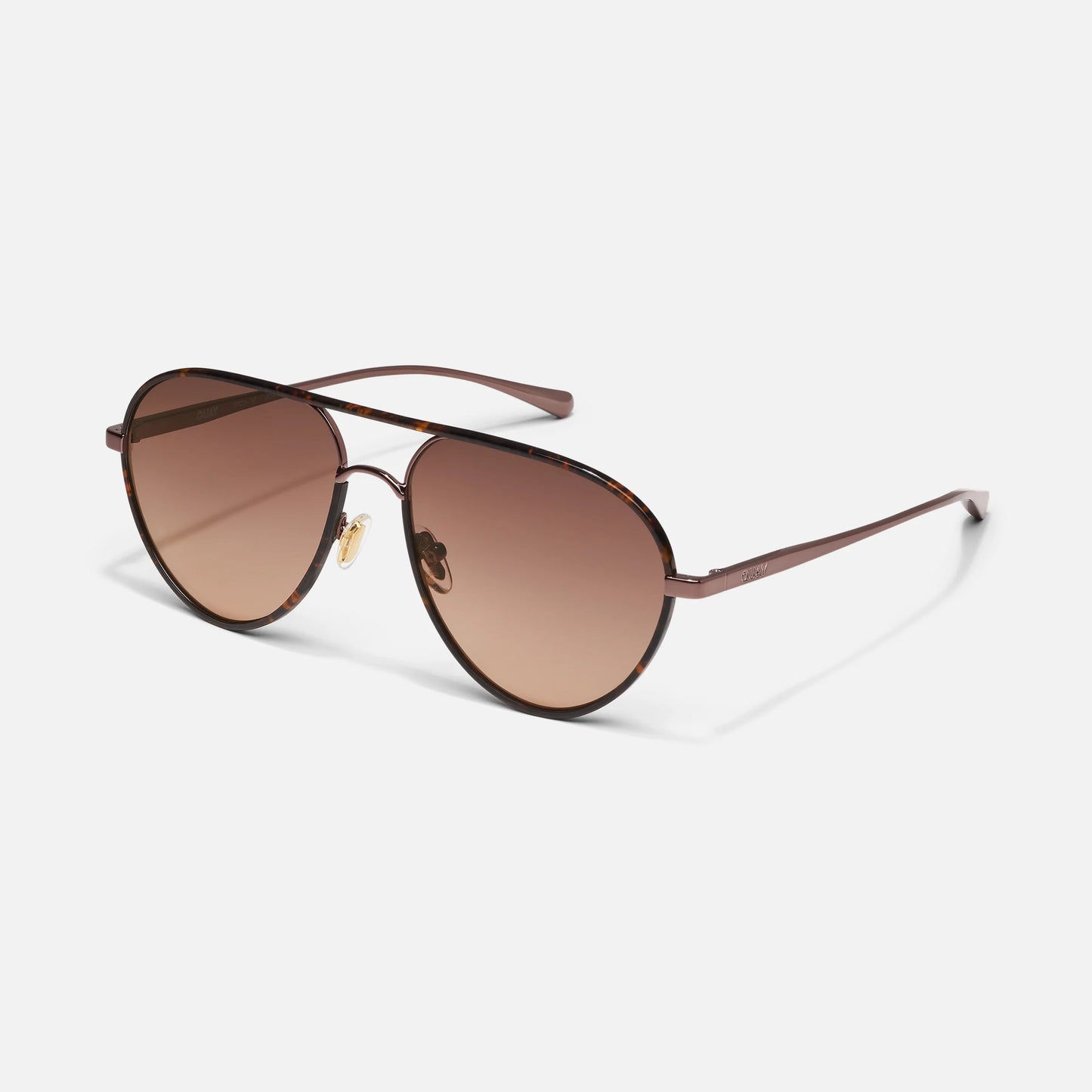 Say Less Quay Sunglasses - Dark Tort/Brown Fawn
