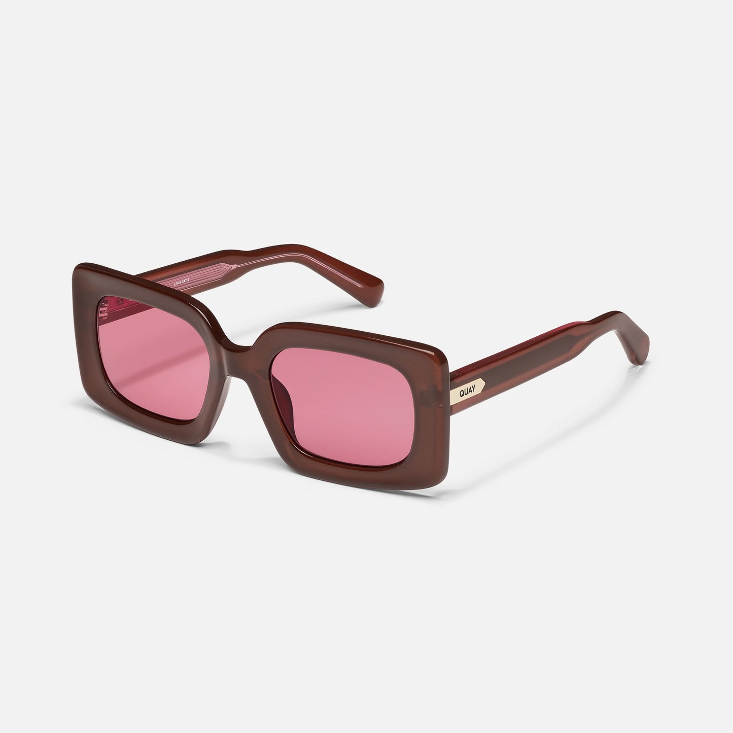 Talk Show Quay Sunglasses - Brown/Magenta
