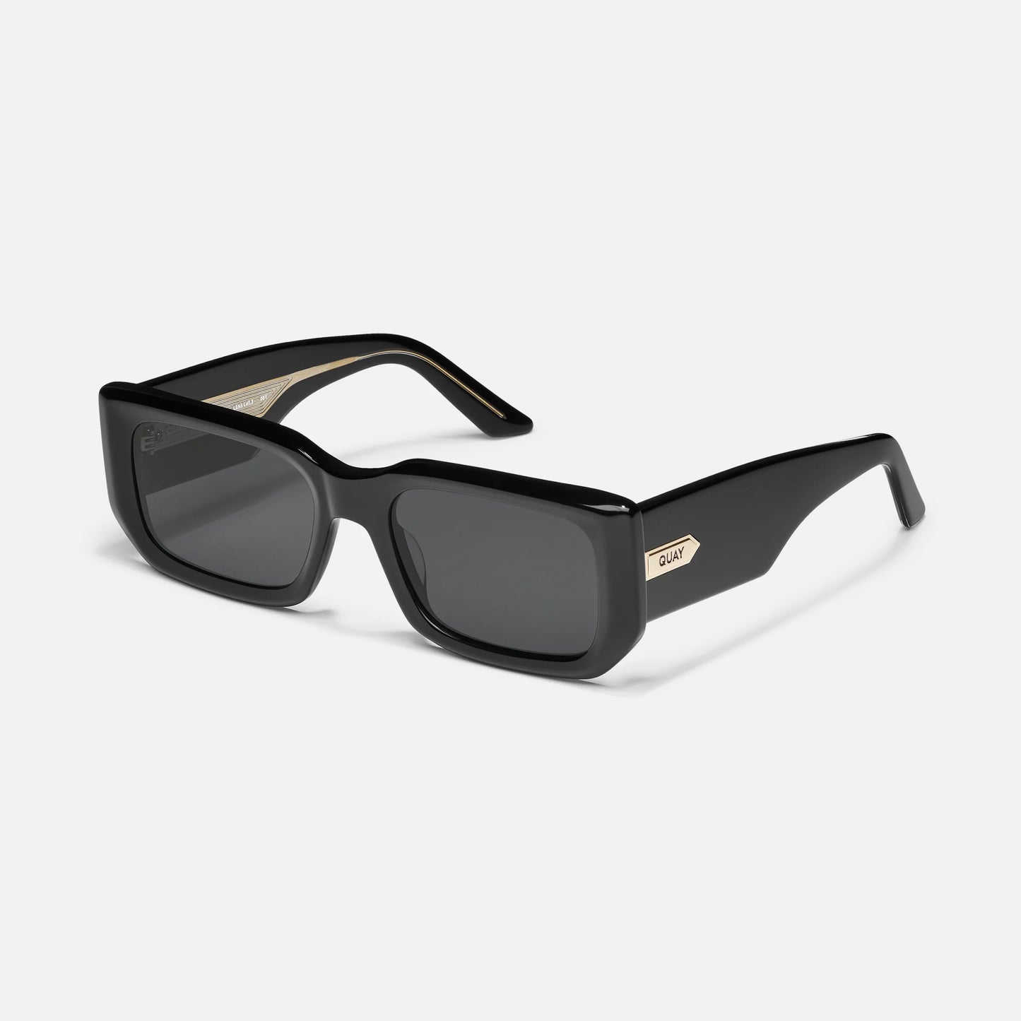 Tell Me More Quay Sunglasses - Black/Smoke