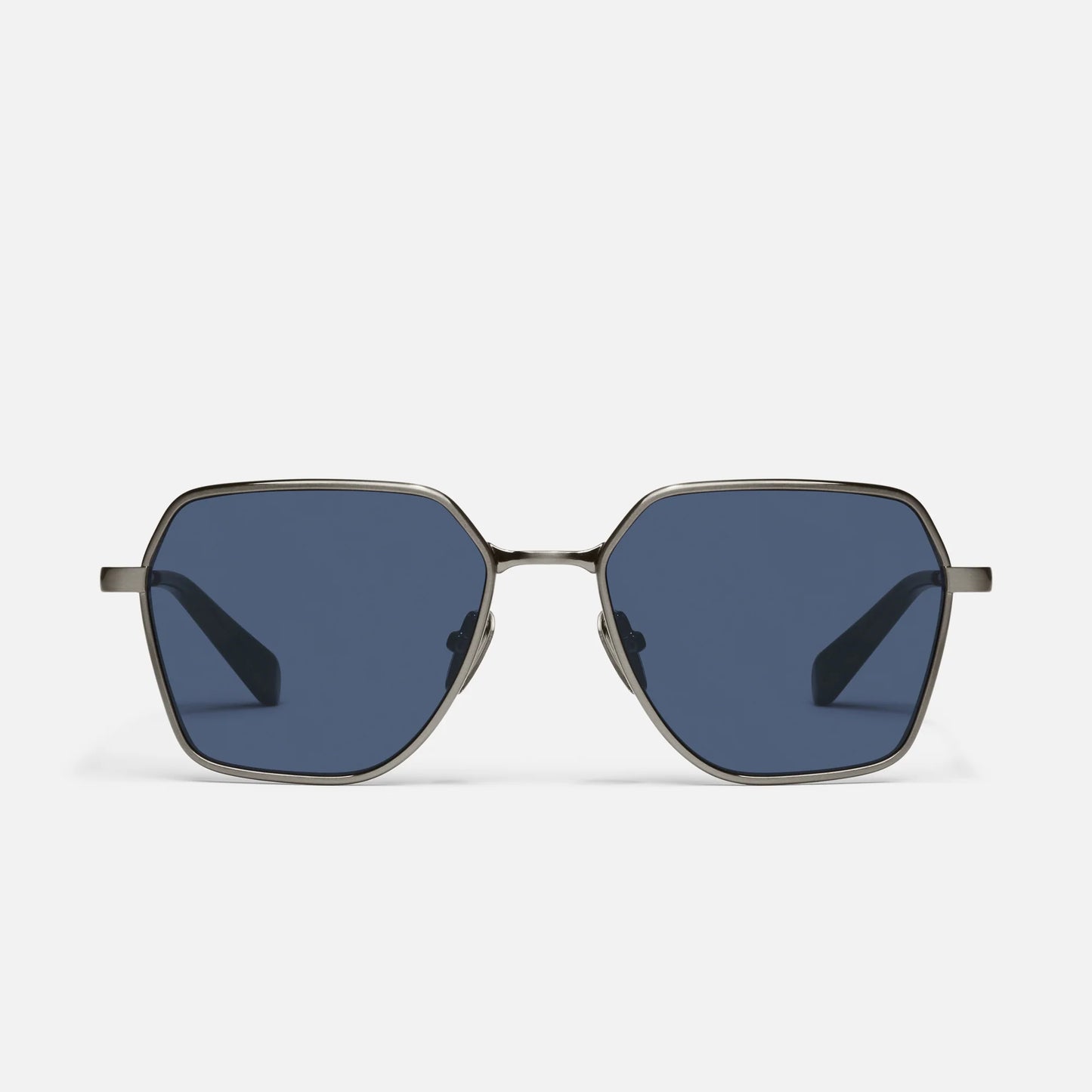 World Tour Quay Sunglasses - Brushed Gunmetal/Navy