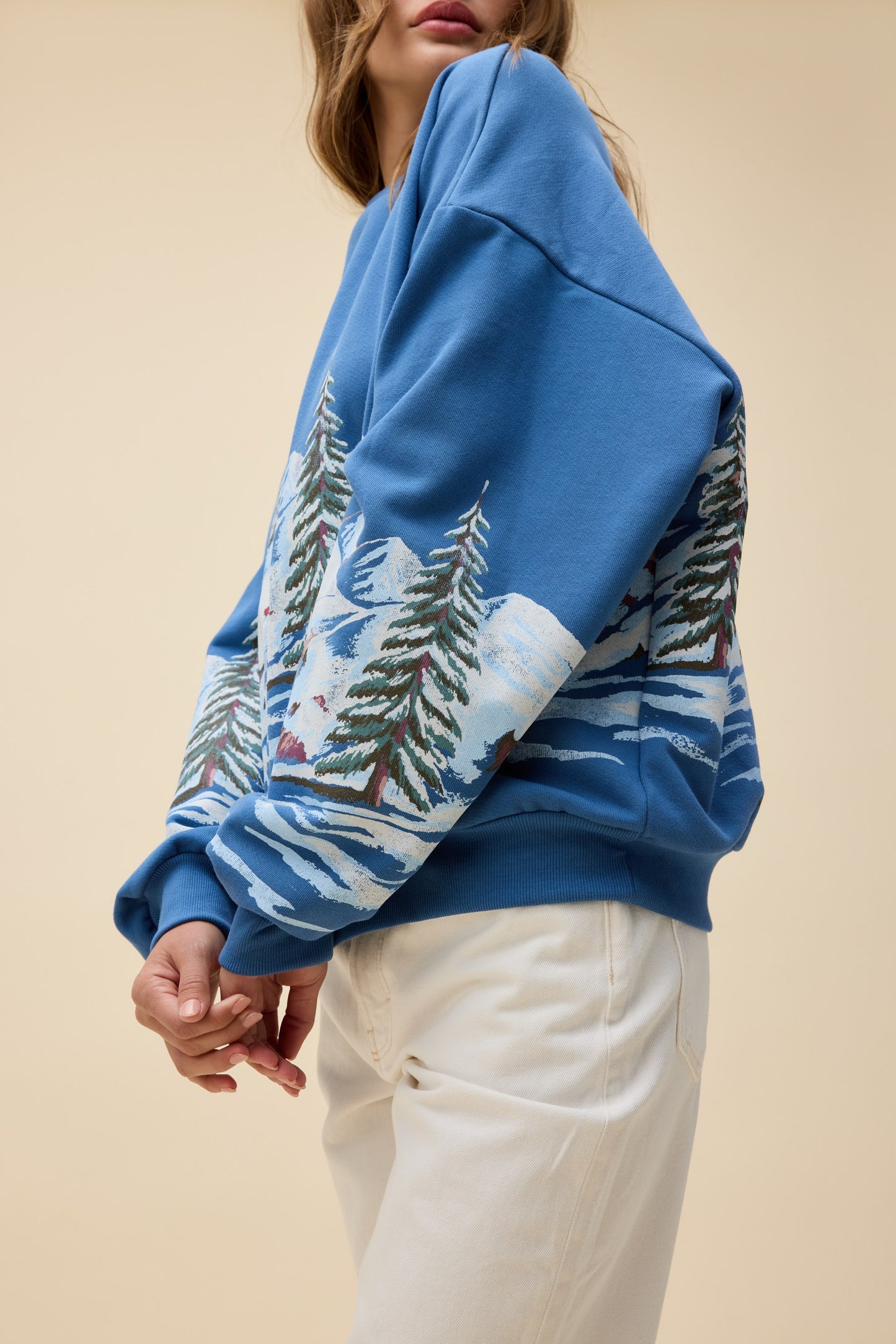 Alpine Ski Scene Crewneck - Clothe Boutique