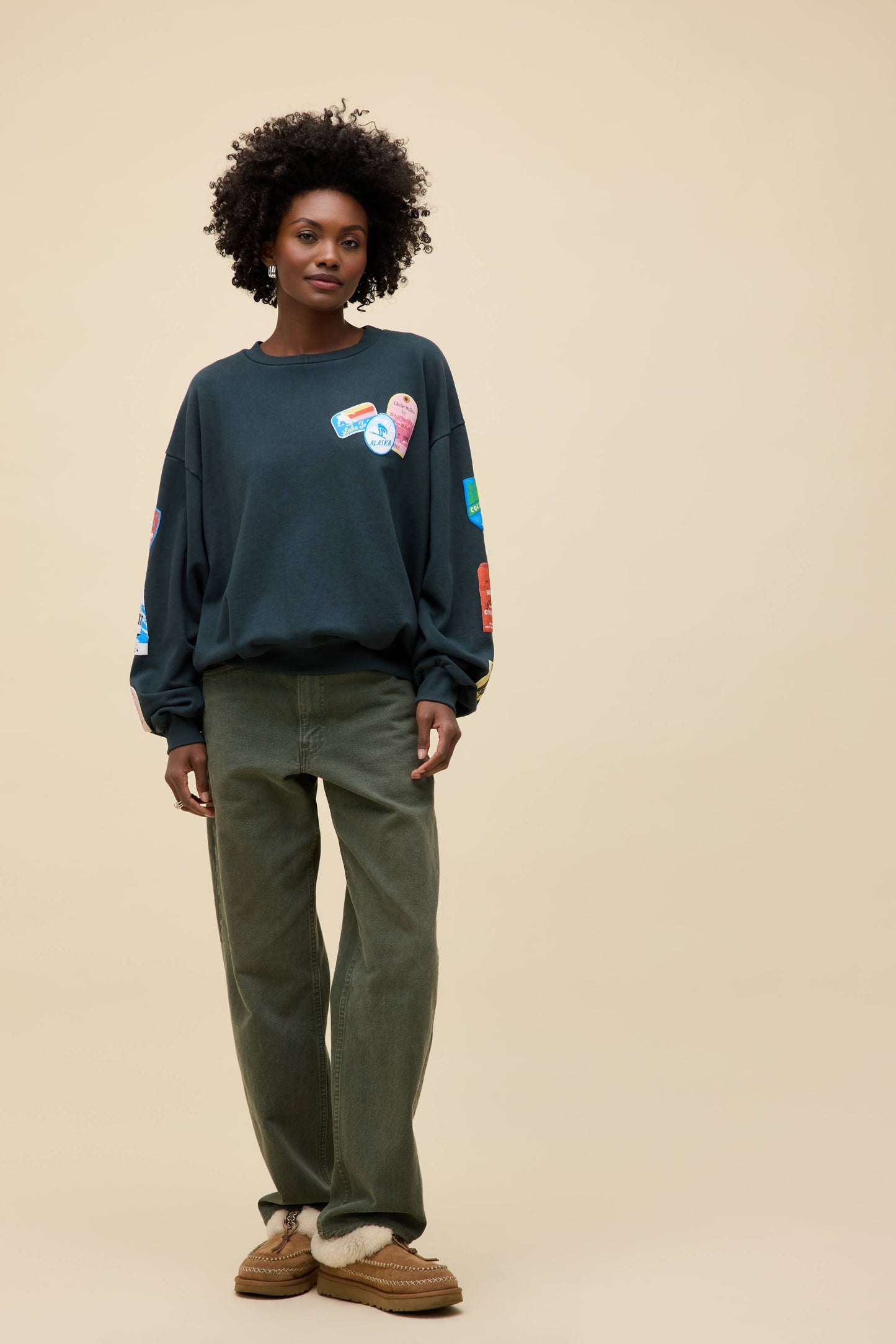 Ski Patch & Pass Oversized Crewneck