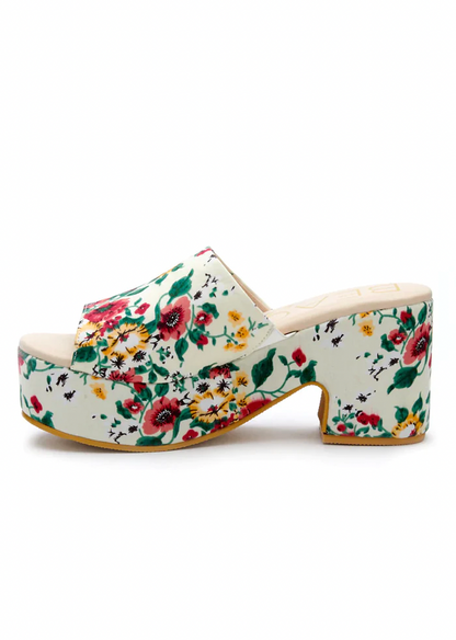 Matisse Terry White Floral Heels
