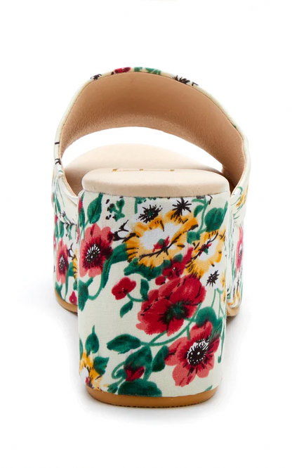 Matisse Terry White Floral Heels