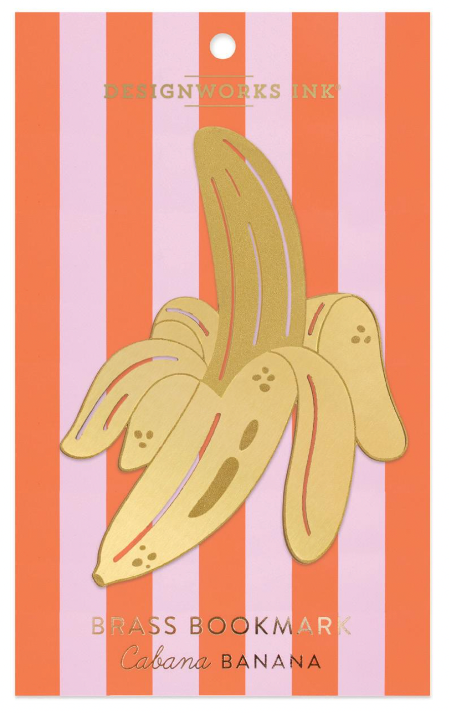 Cabana Banana Brass Bookmark