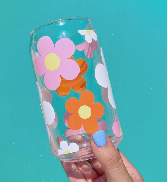 Colorful Daisy Glass