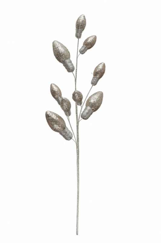 Glitter Champagne Bulb Stem